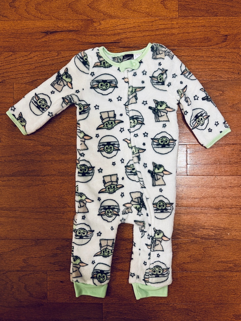 STAR WARS Baby Fleece One-Piece with Green Character Print